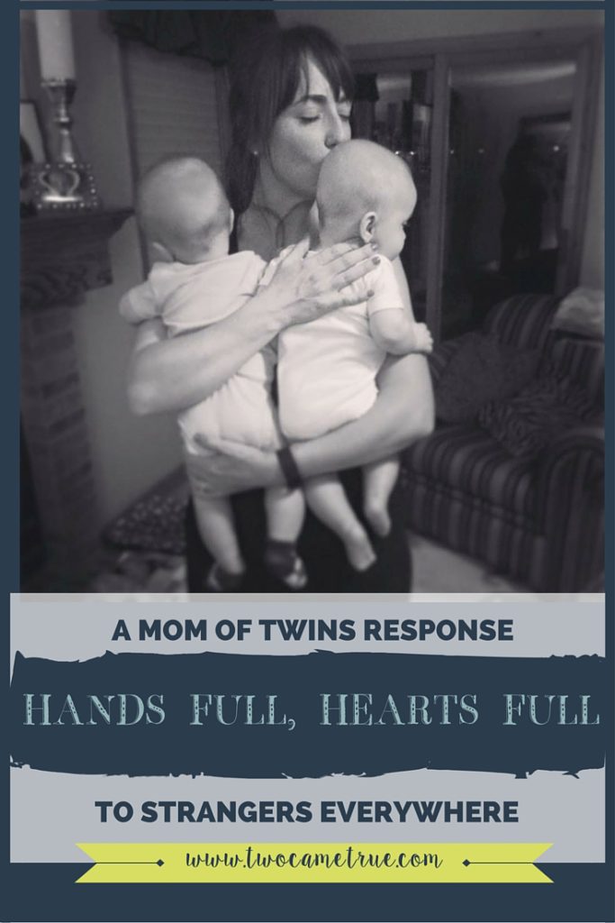 a mom of twins response to strangers everywhere