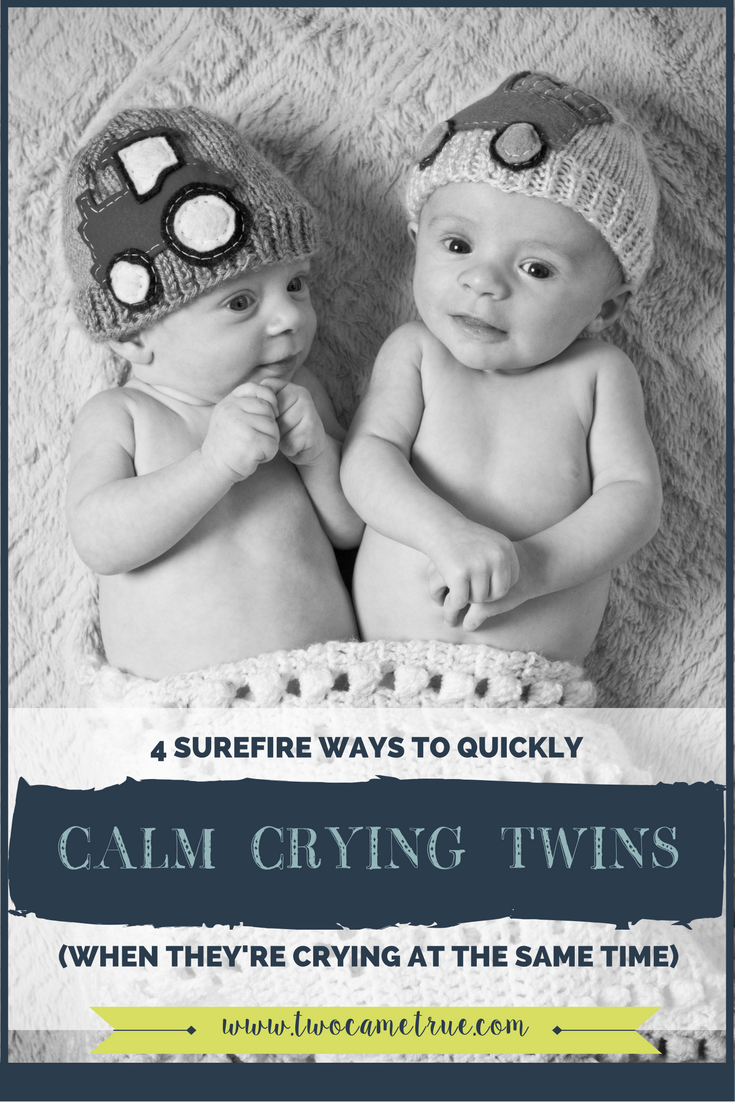 how to calm crying twins