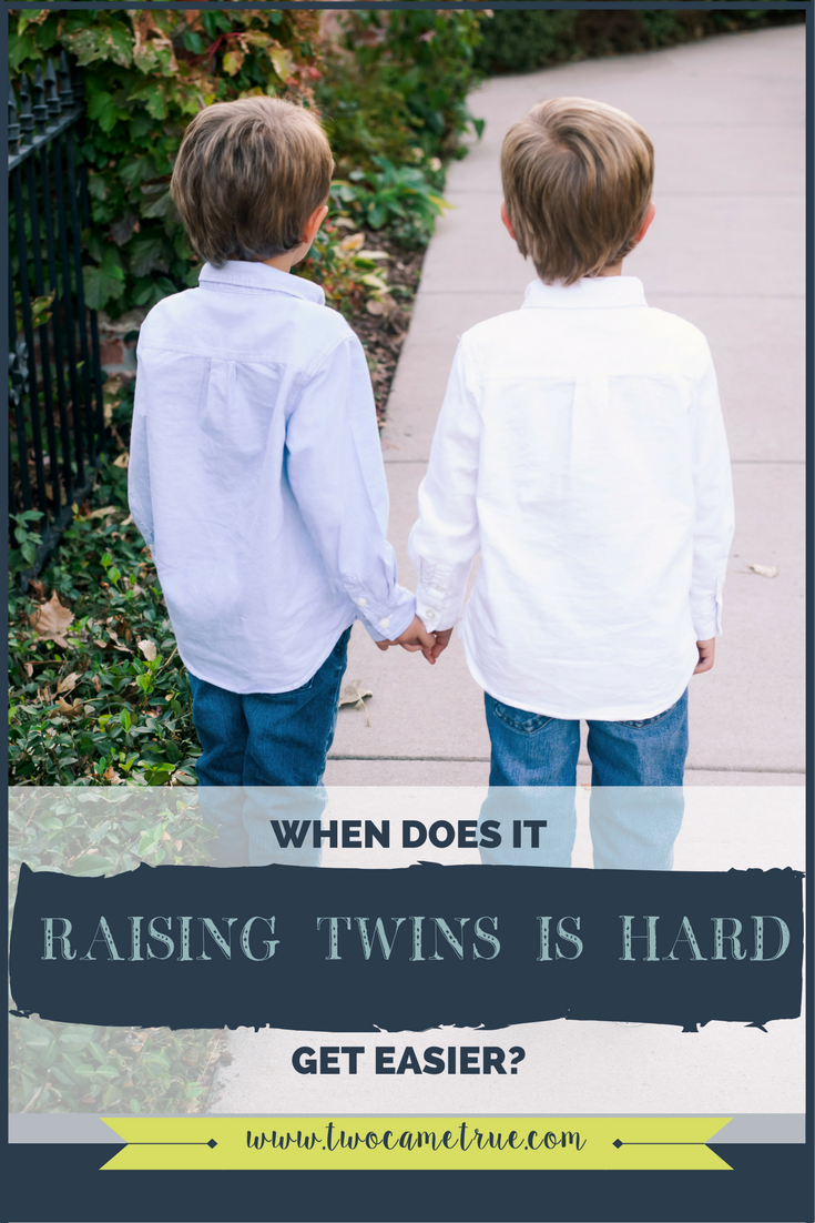raising twins is hard: when does it get easier?