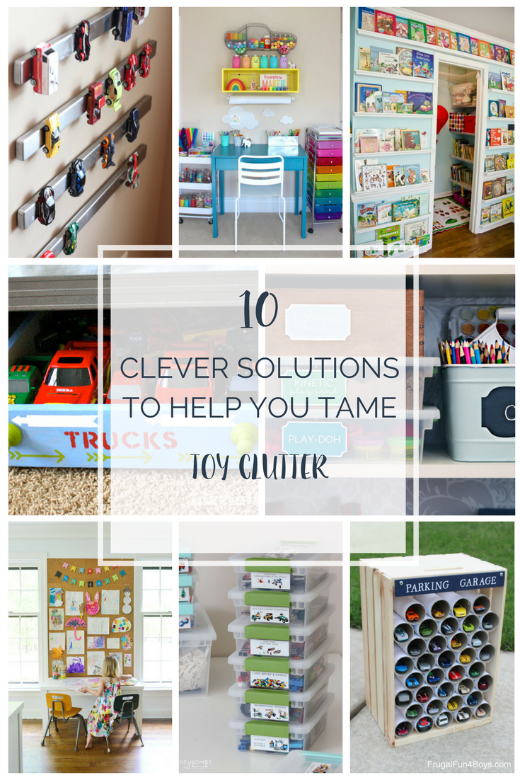Toy clutter can quickly take over your life, especially with multiple children in your house. Start with these 10 clever organization solutions.