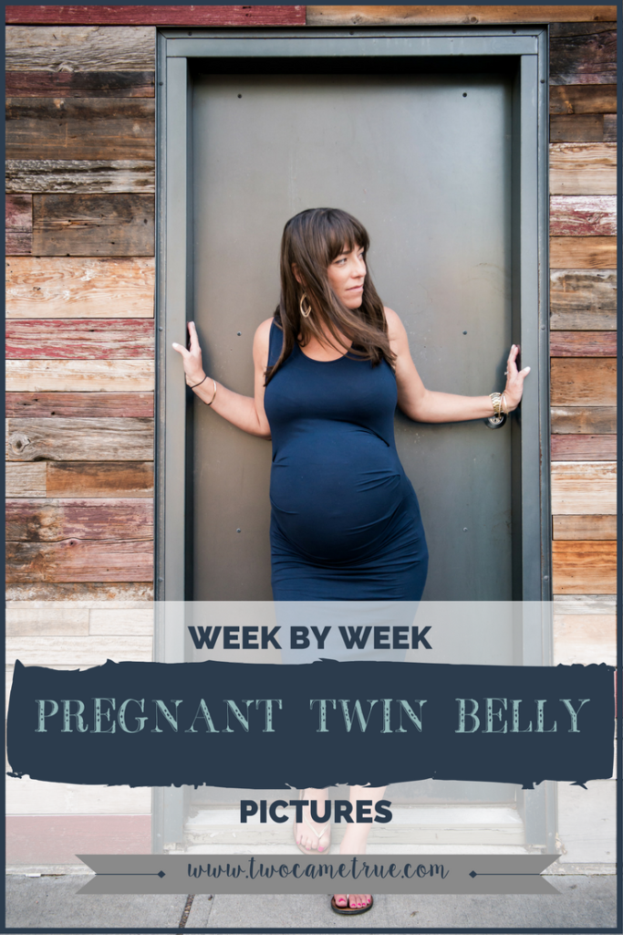 week by week pregnant twin belly pictures