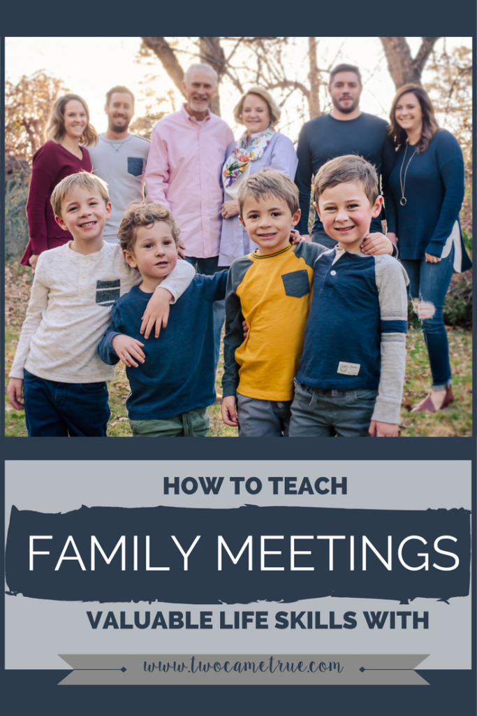 how to teach valuable life skills with family meetings