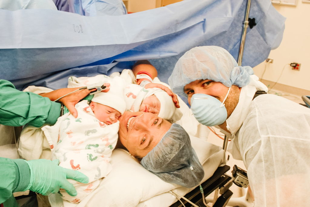 twin birth experience planned c-section