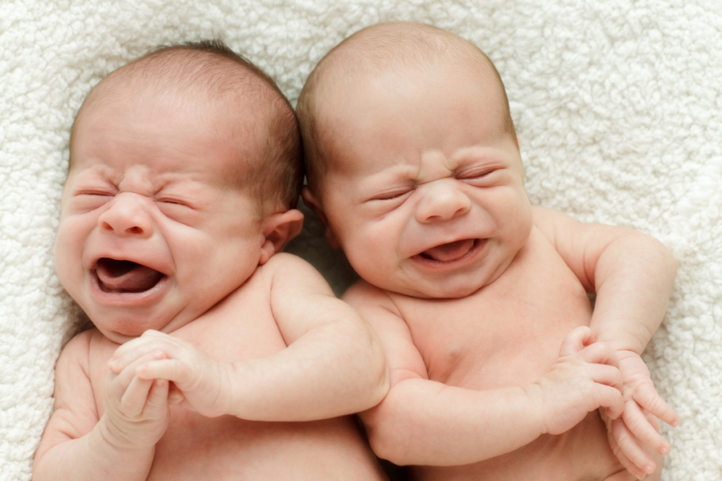 overwhelmed with newborn twins